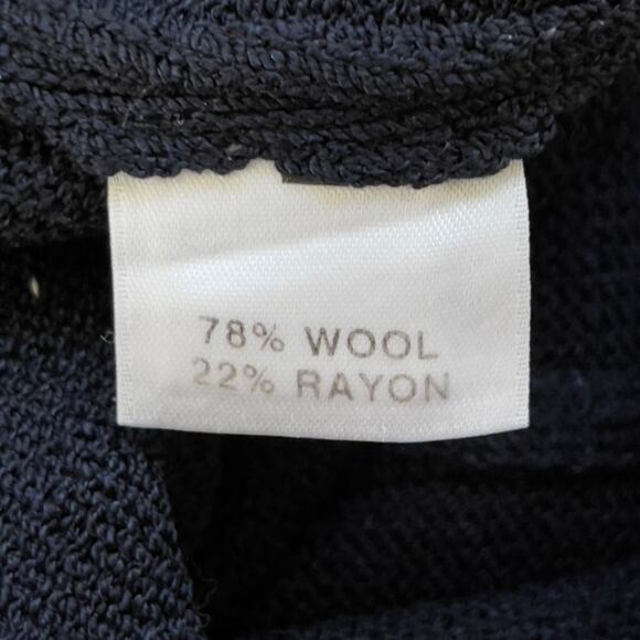 St. John Collection Santana Knit Wide Leg Hight Waist Black Wool Pants Size 4 - Picture 9 of 14